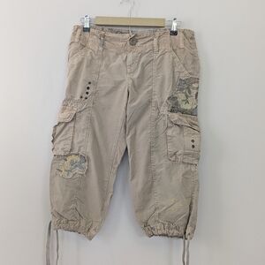 Y2K‎ Old Navy Ultra Low Rise Embroidered Fatigue Cargo Capri Pants
